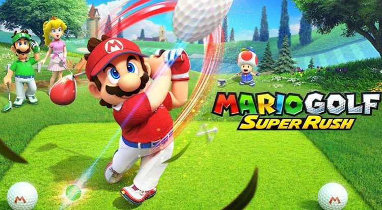 เตรียมหวด วงสวิงโดยใช้จอยคอนใน Mario Golf: Super Rush